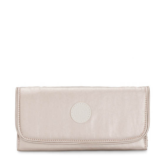 Kipling Money Land Metallic Snap Portefeuille Beige | BE 1787TC